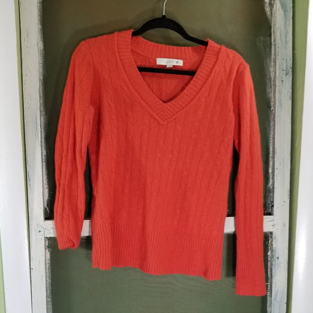 Ann Taylor Loft orange sweater